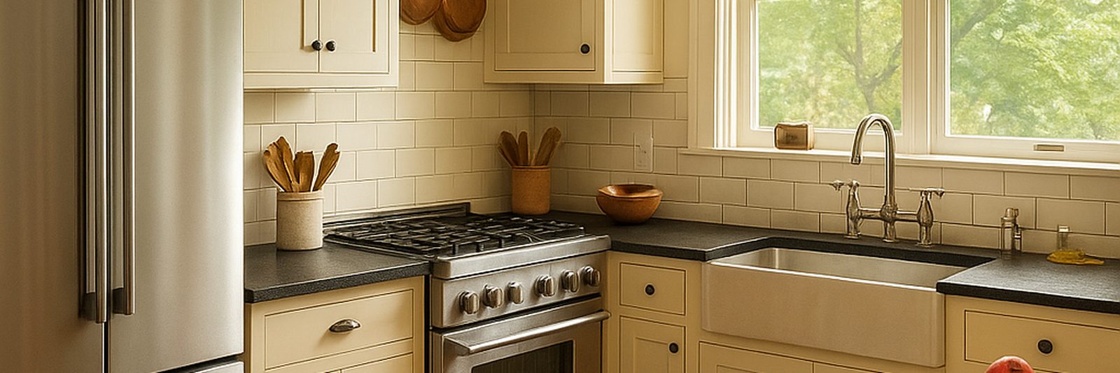 Home appliances we repair — refrigerator, washer, range and dishwasher